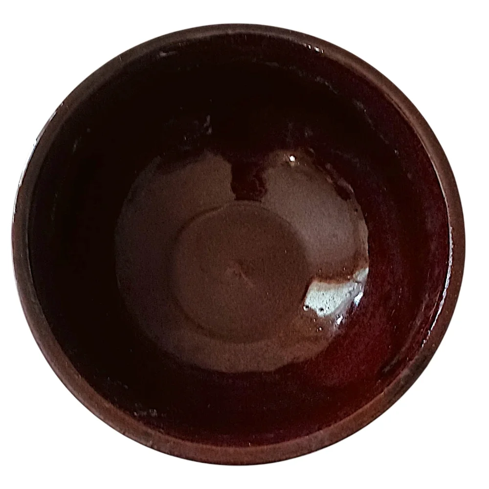 Roseville Robinson Ransbottom Bowl Brown Drip Glaze Mixing Pottery‎ USA Vintage